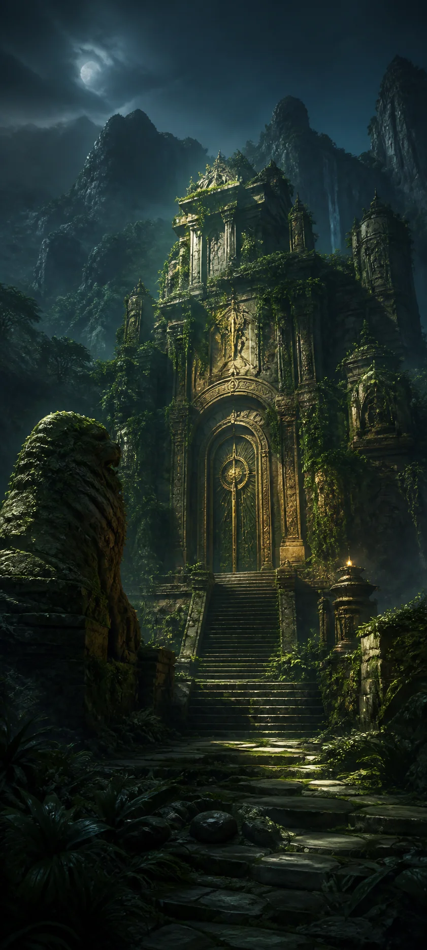 Moonlit Realm Jungle Temple