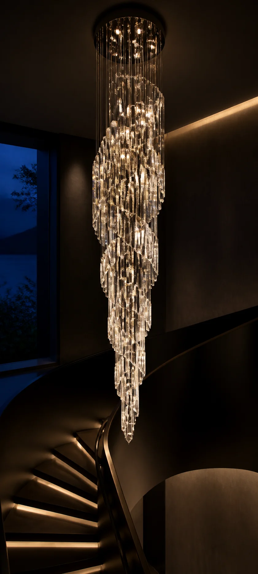 Blue Hour Crystal Chandelier