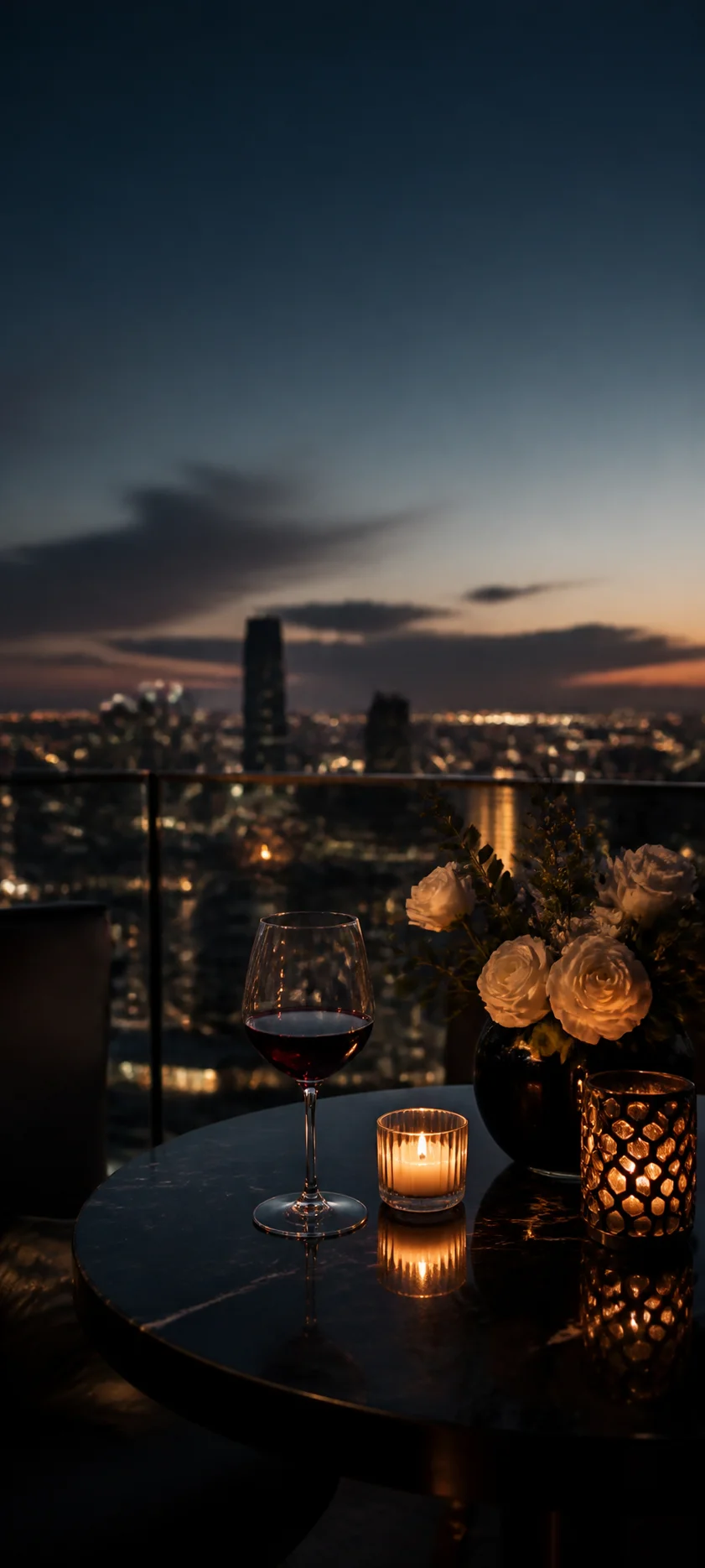 Blue Hour Rooftop Dining