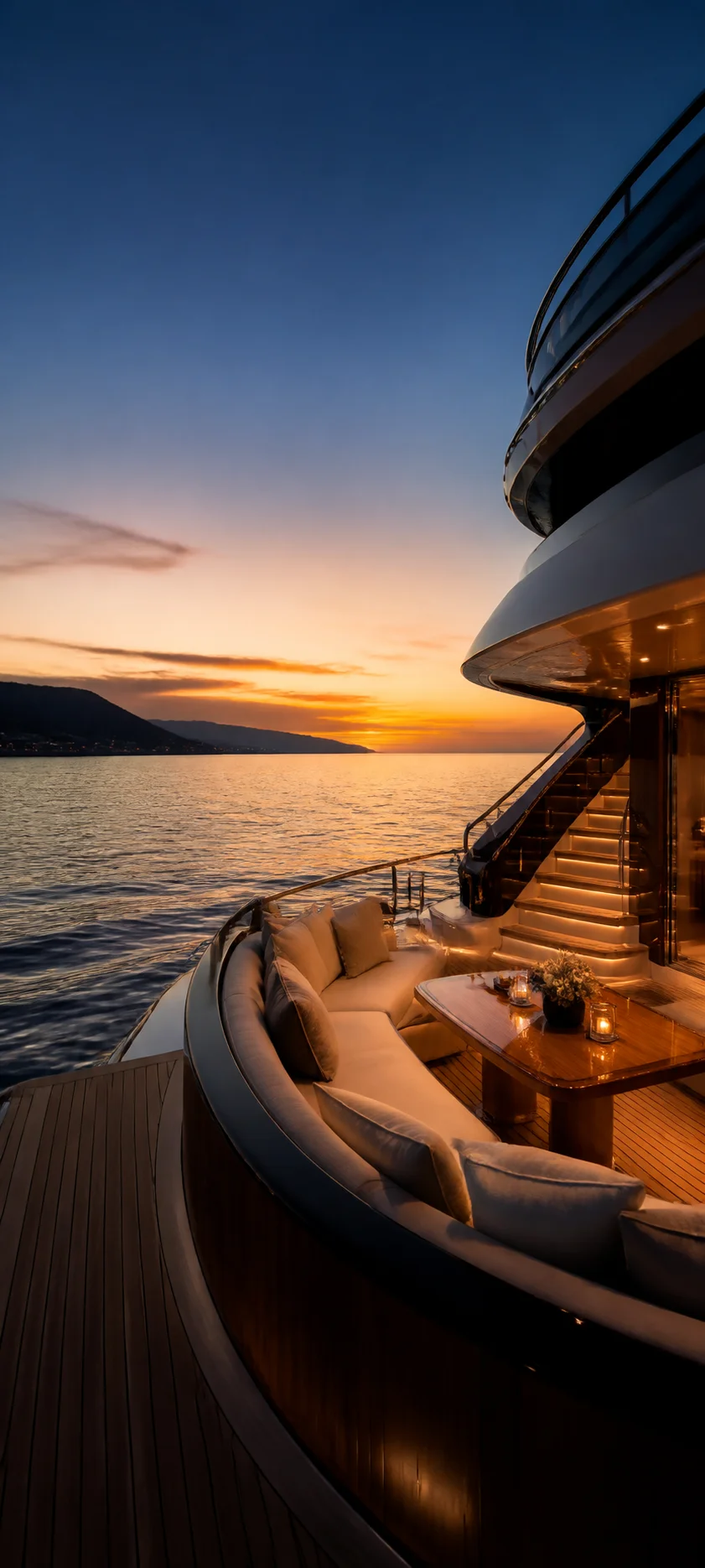 Blue Hour Superyacht Deck