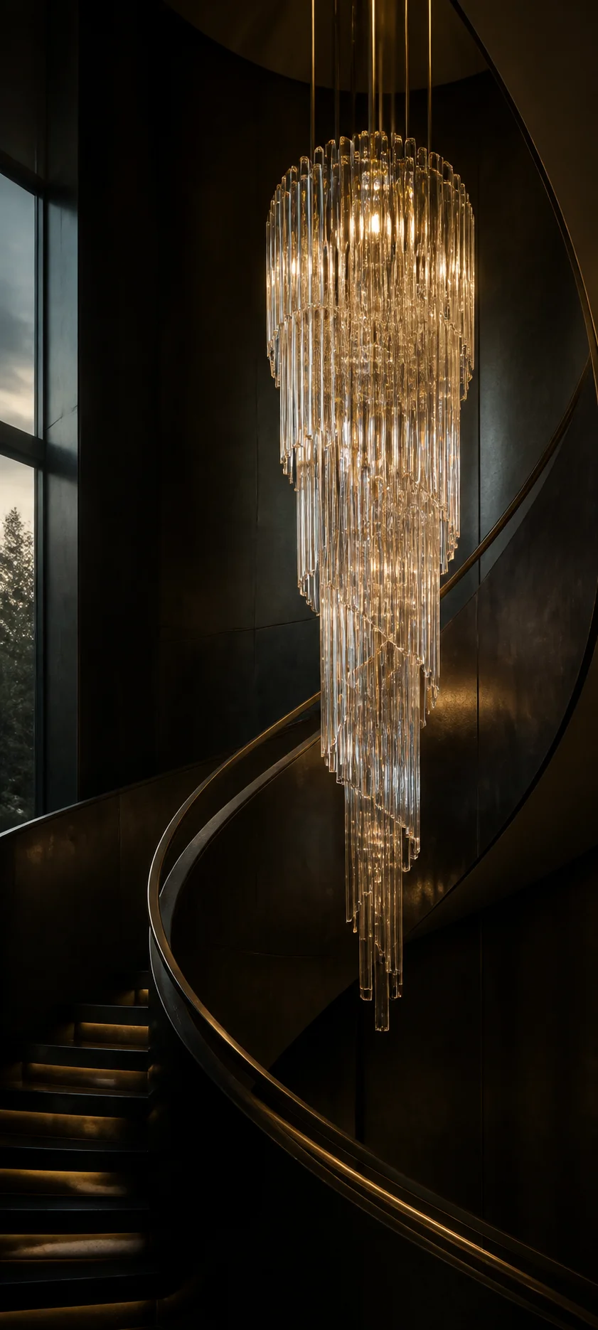 Cinematic Dawn Crystal Chandelier