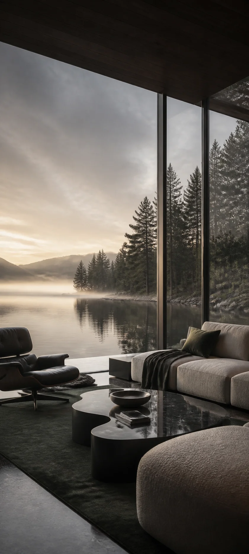 Cinematic Dawn Lake House Salon