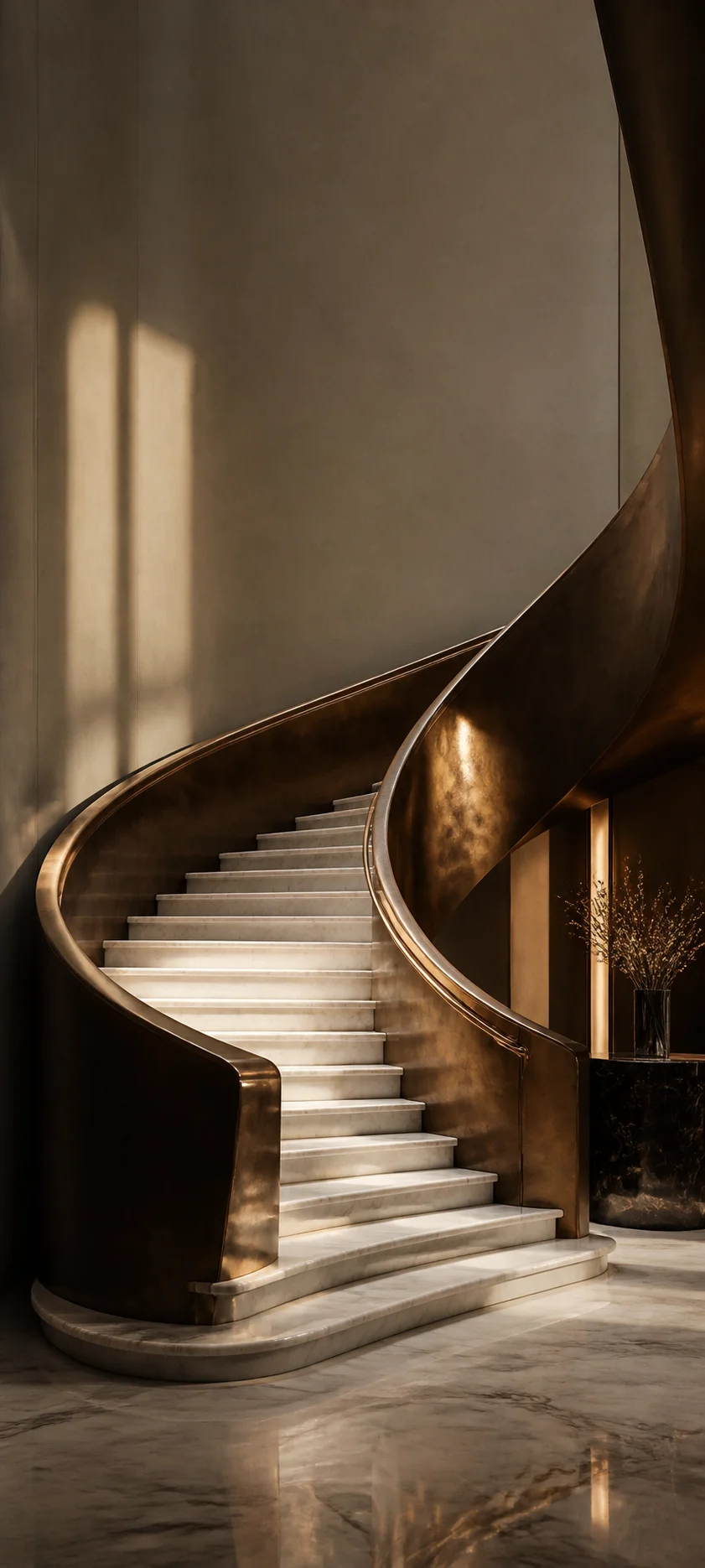 Cinematic Dawn Palatial Staircase