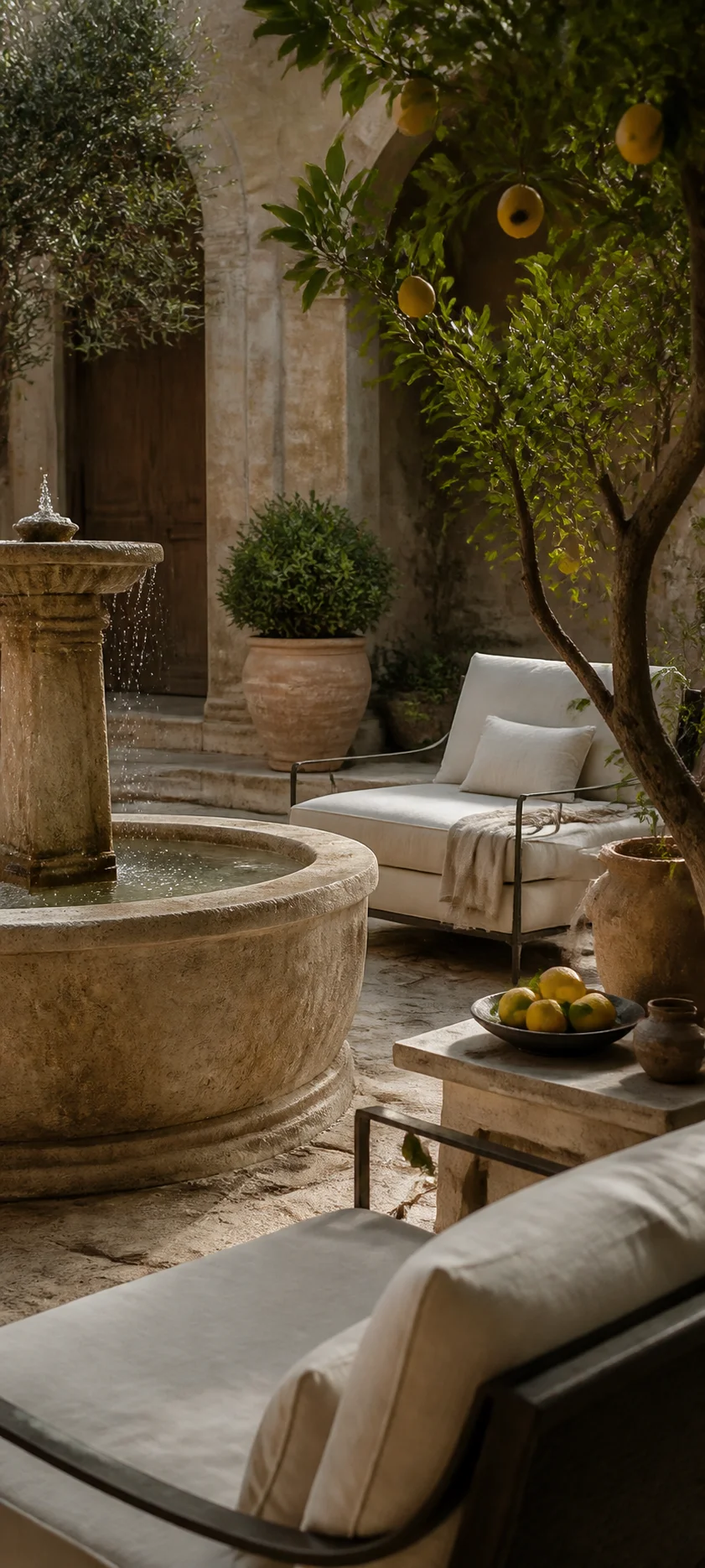 Editorial Detail Italian Courtyard
