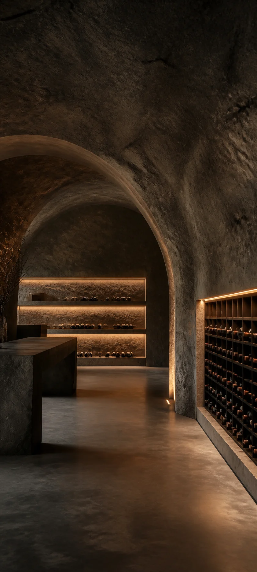 Minimal Luxe Modern Wine Cellar