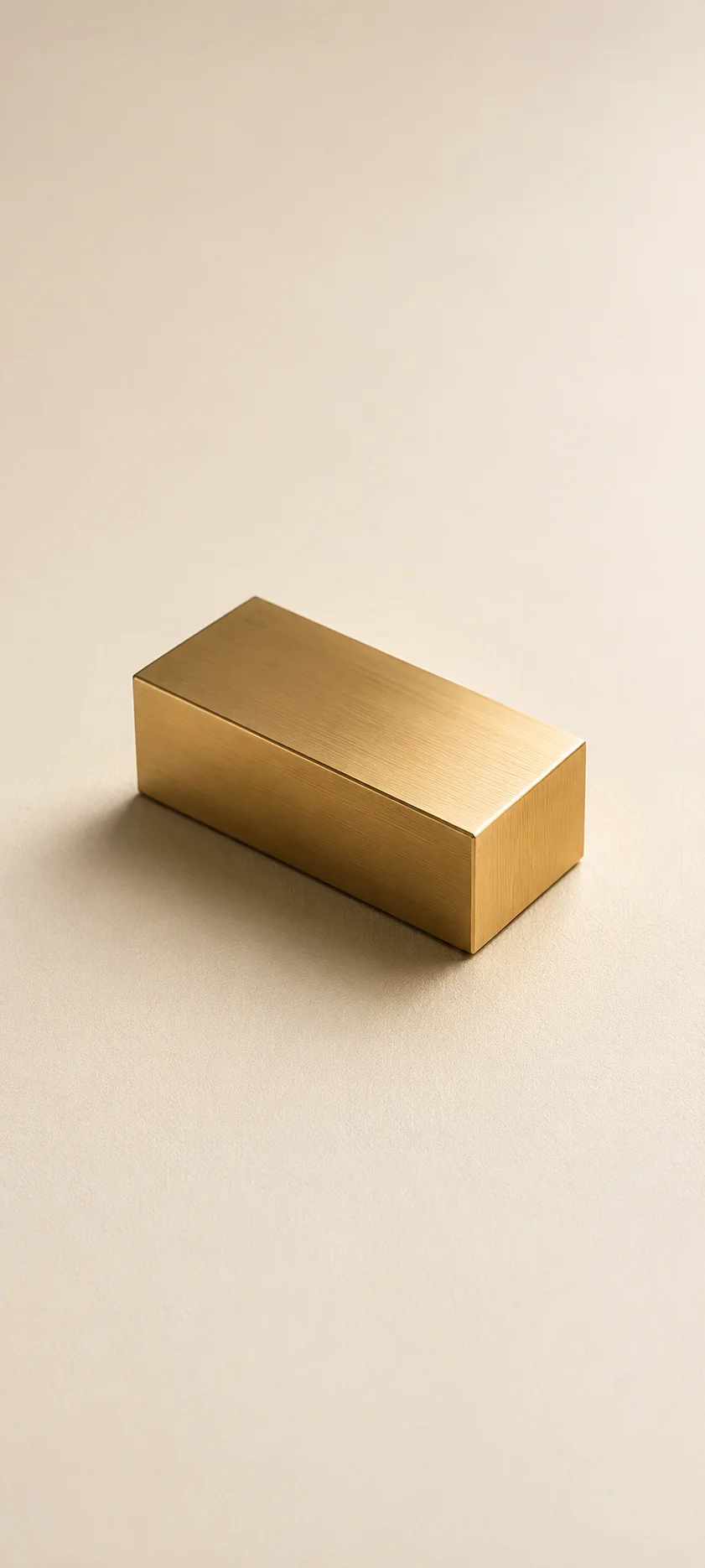 Brushed Gold Rectangular Block