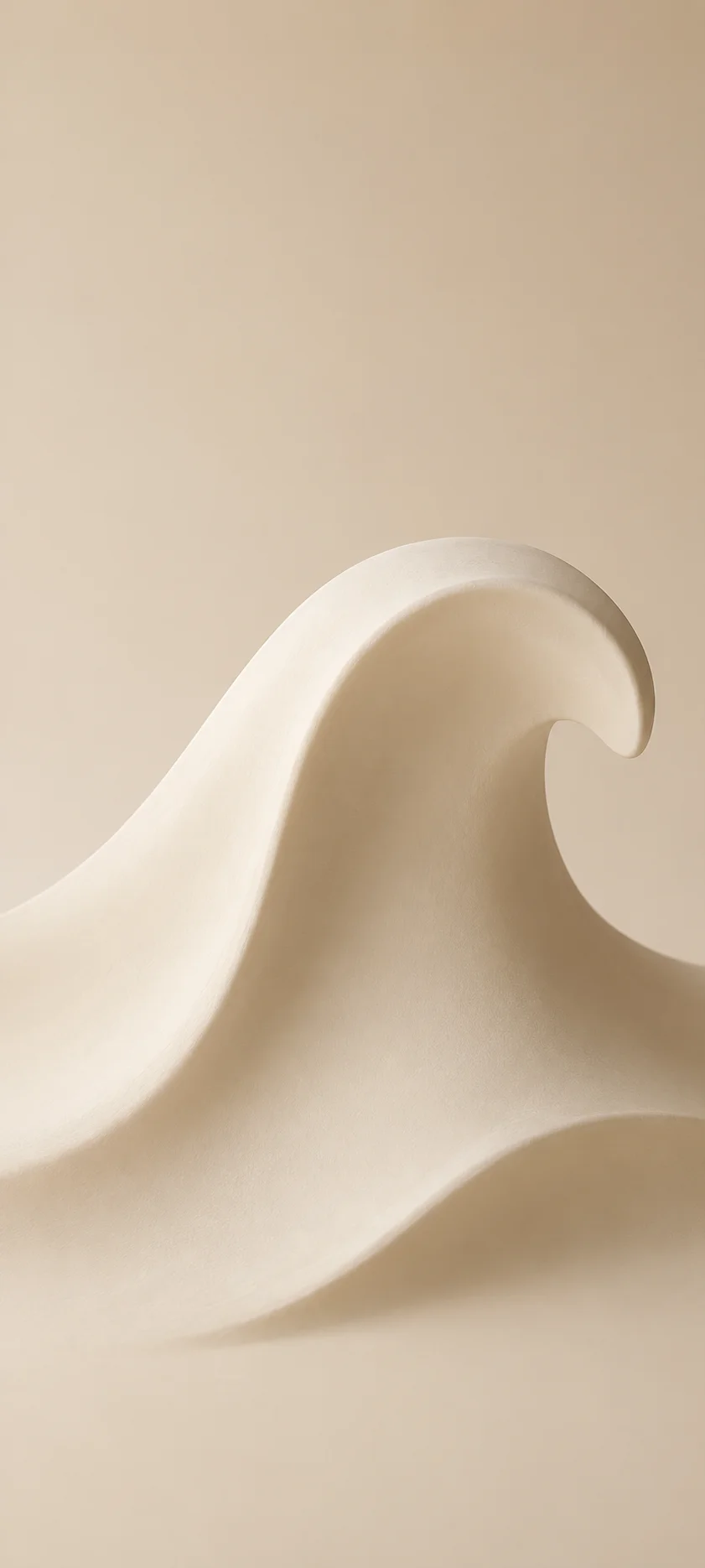 Cream Wave Sculpture