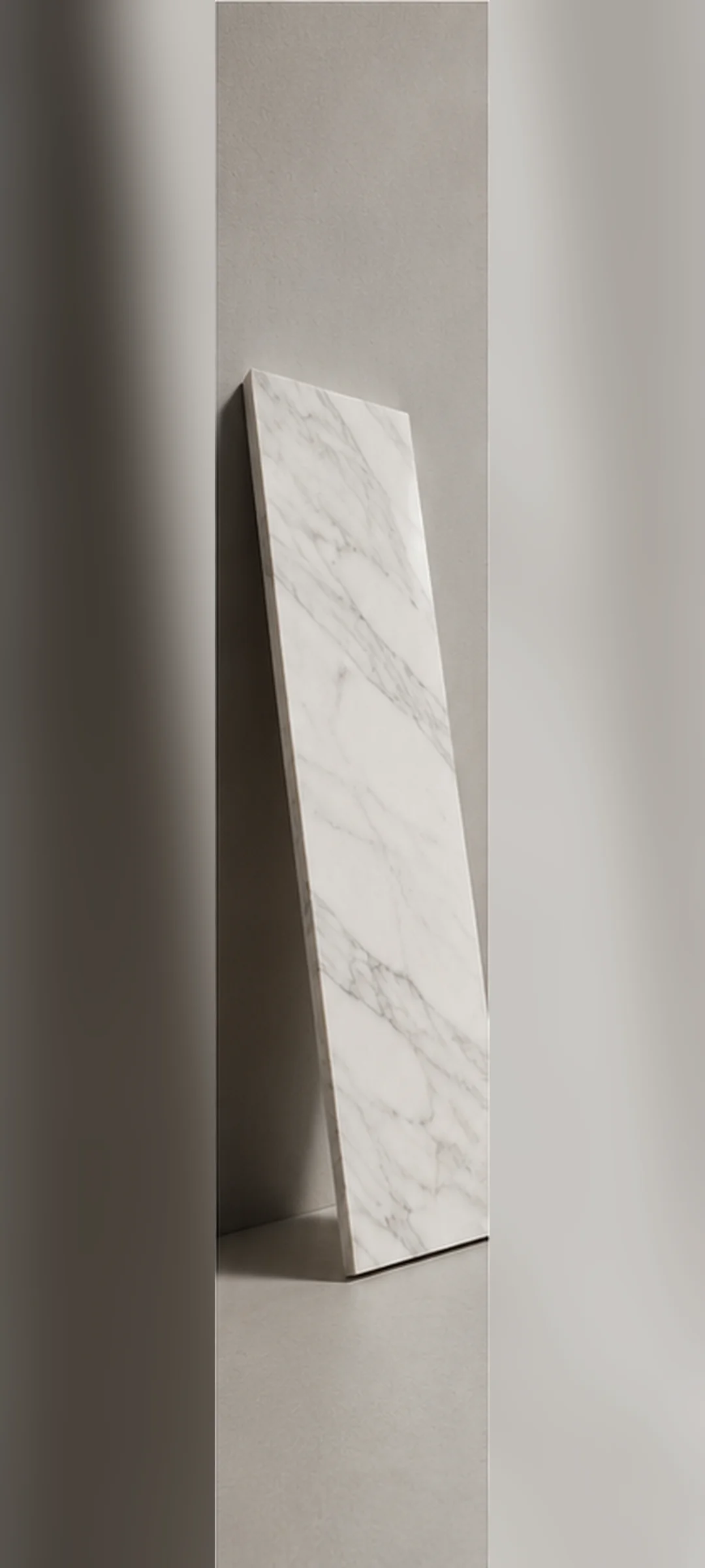 Diagonal White Marble Slab