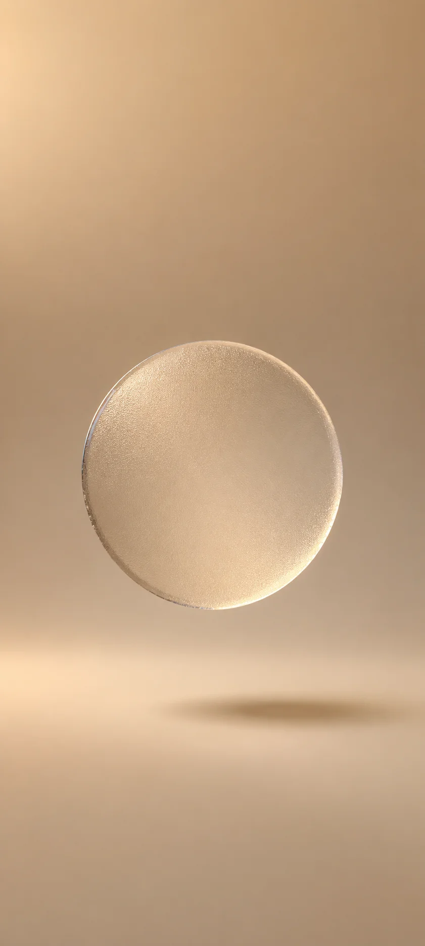 Frosted Gold Disc Floating