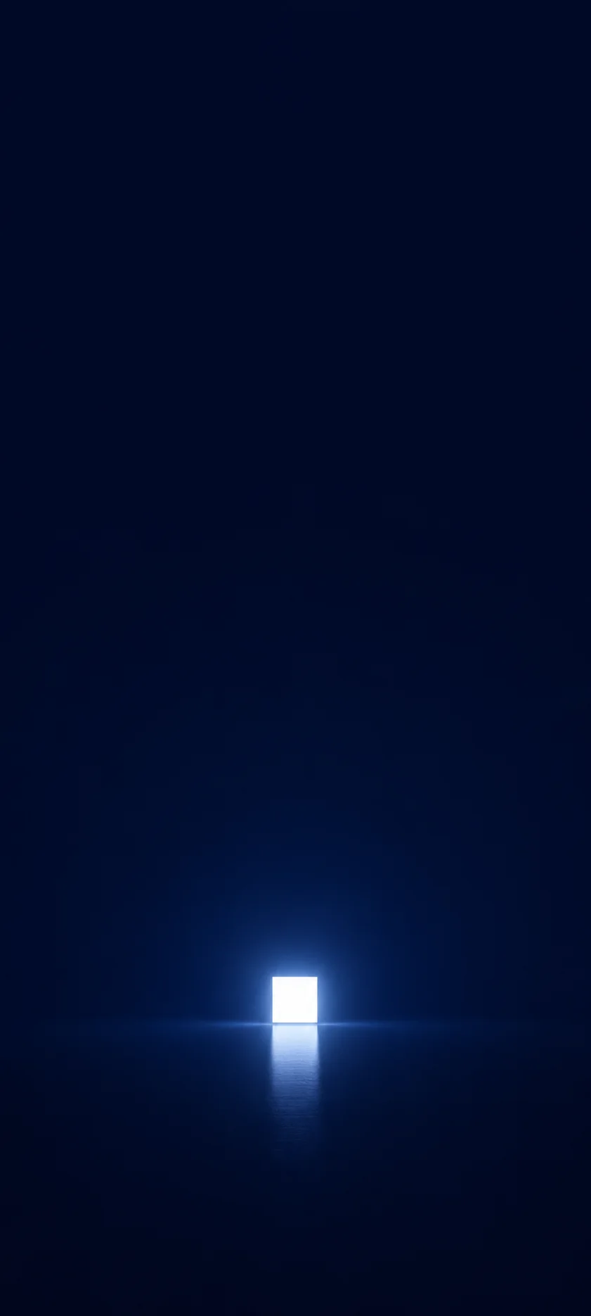 Glowing White Cube Navy