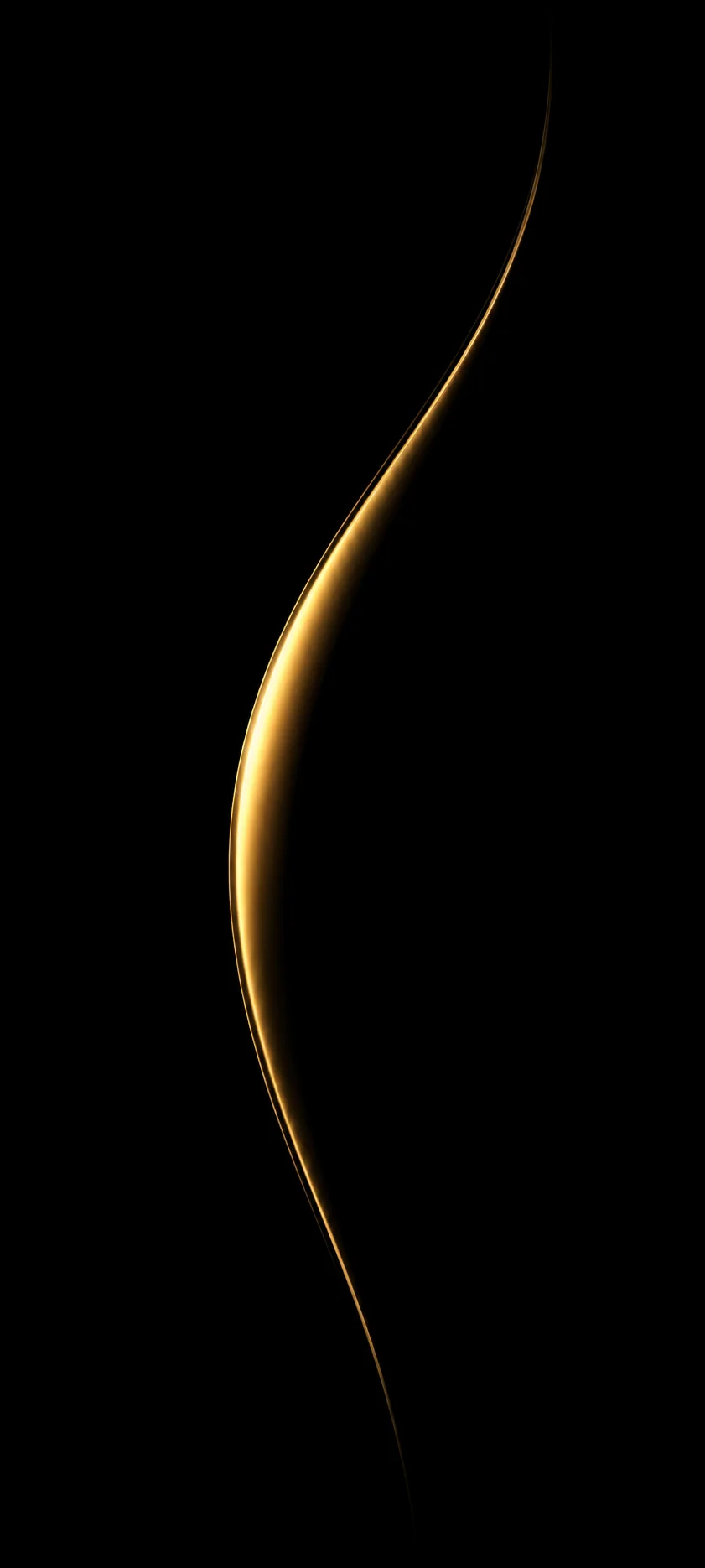 Gold Curved Light Streak Black