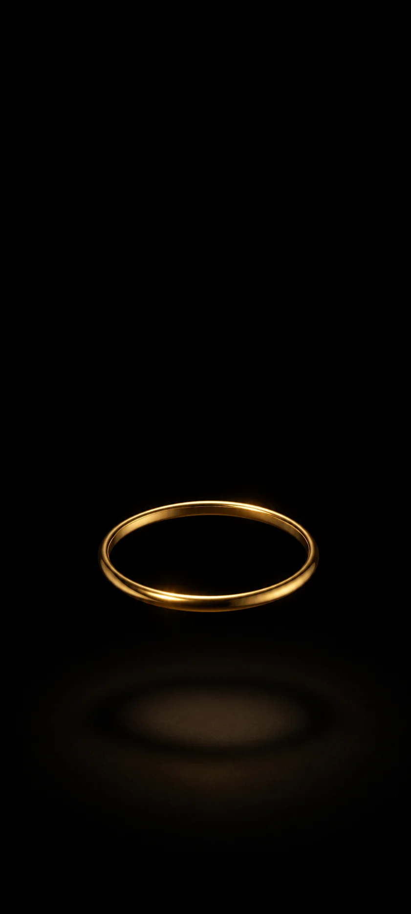Gold Ring Floating Black