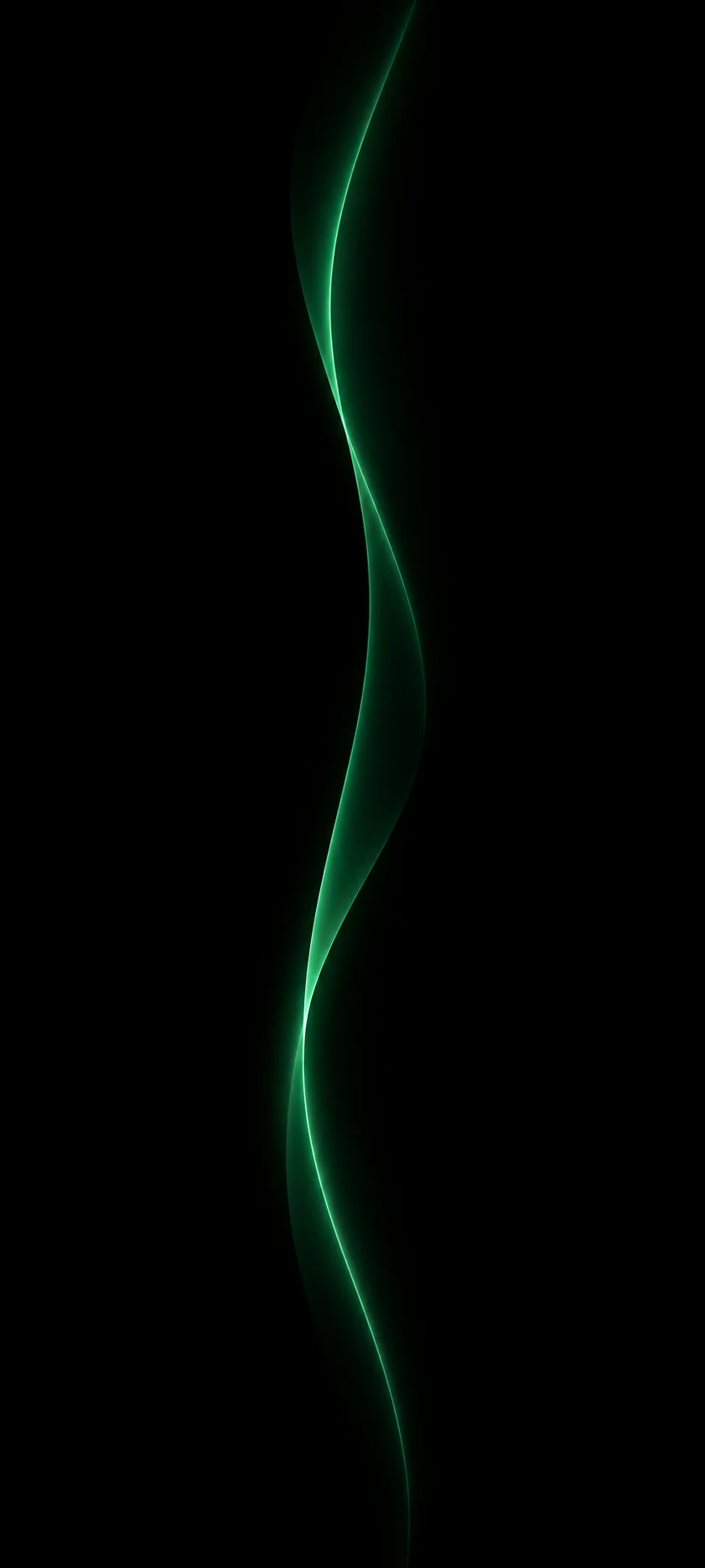 Green Wavy Light Streak Black