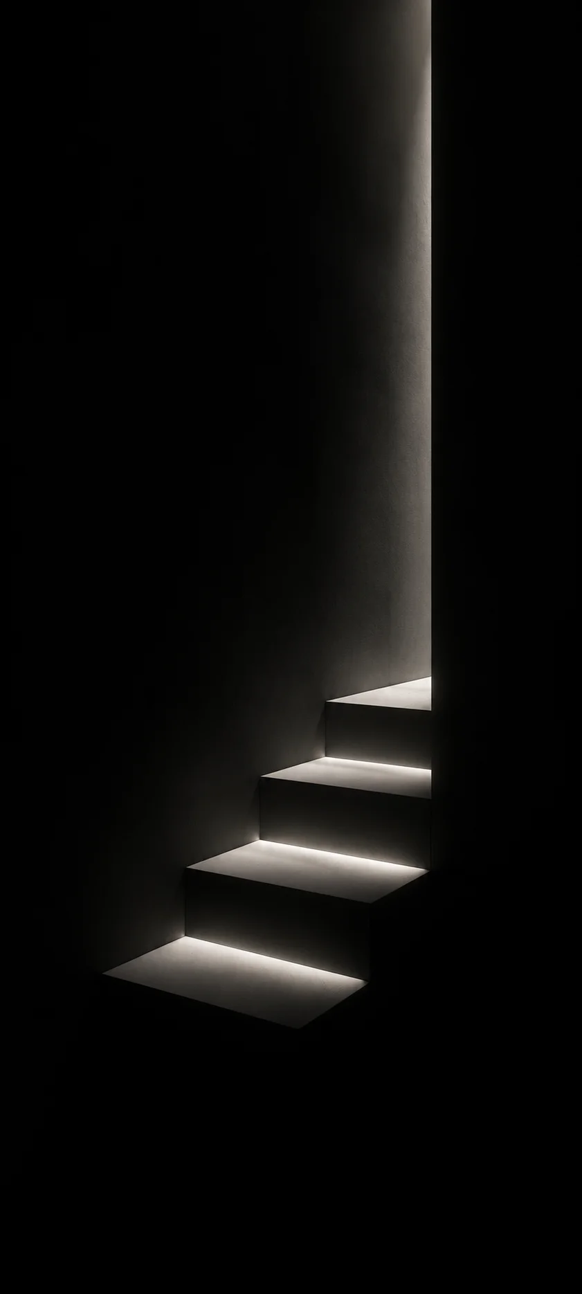 Illuminated Steps In Dark