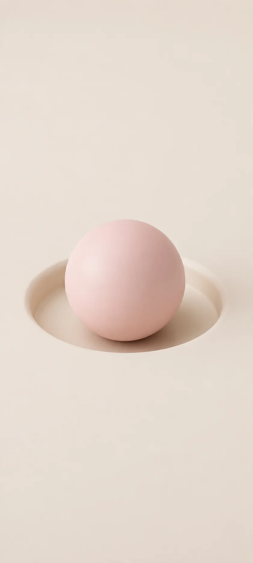 Pink Sphere In Cream Hole