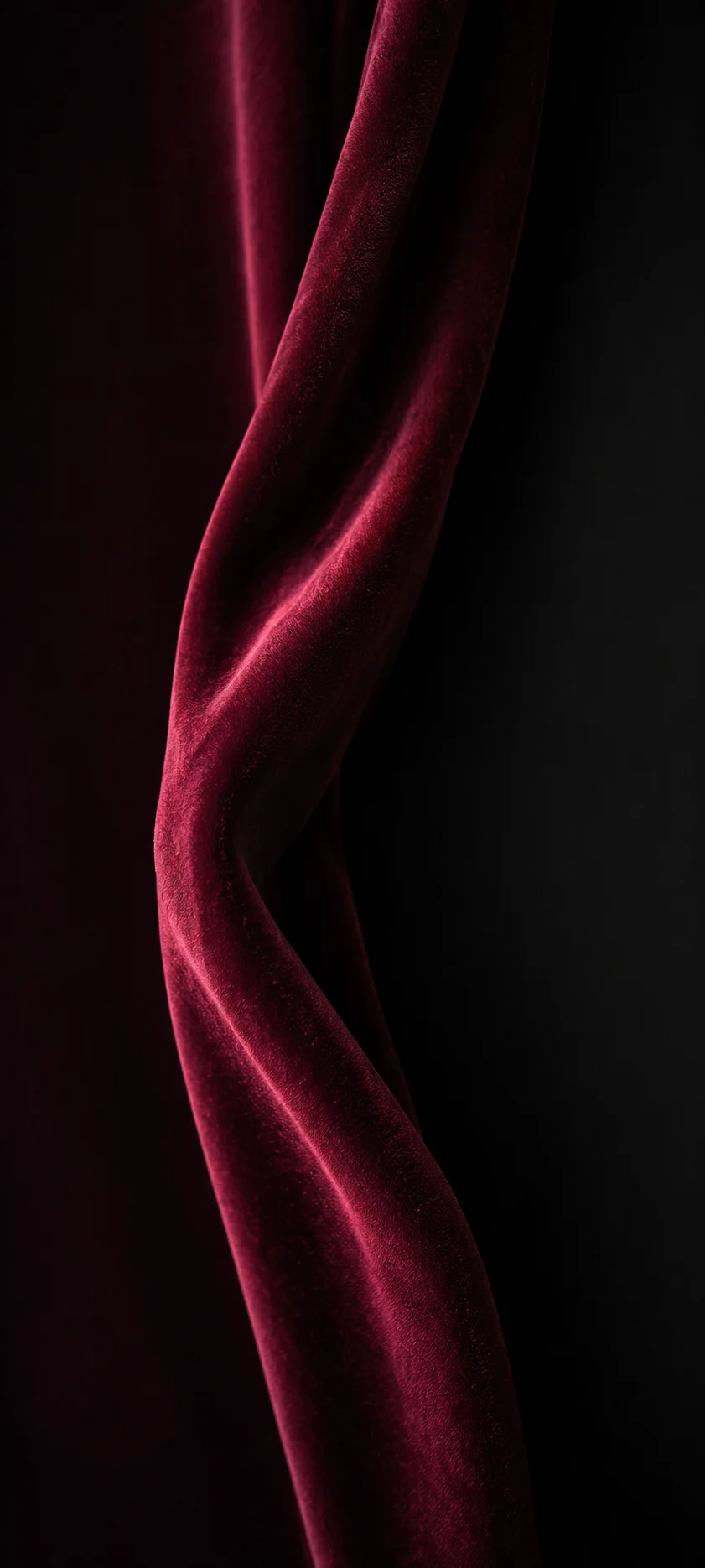 Twisted Crimson Velvet Fabric