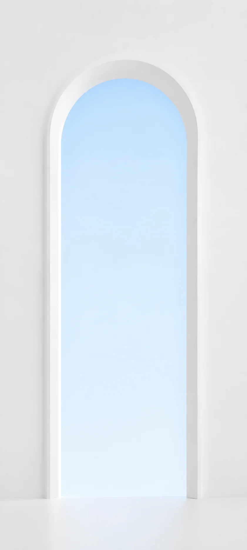 White Arch Sky Blue Gradient