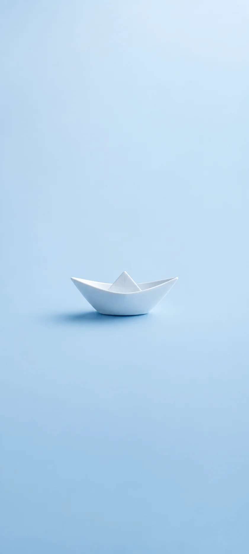 White Paper Boat Blue
