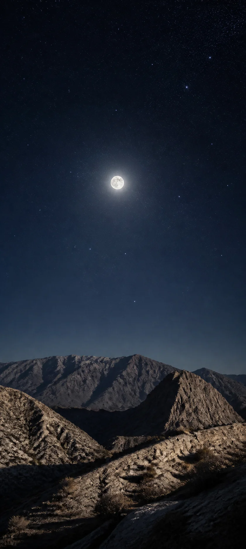 Desert Moonlit Mountains