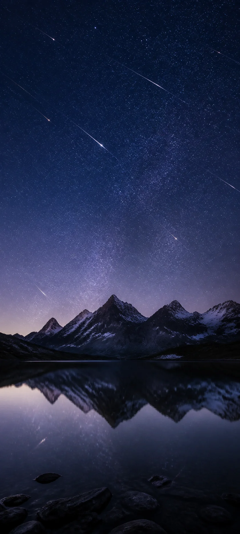 Meteor Shower Alpine Lake