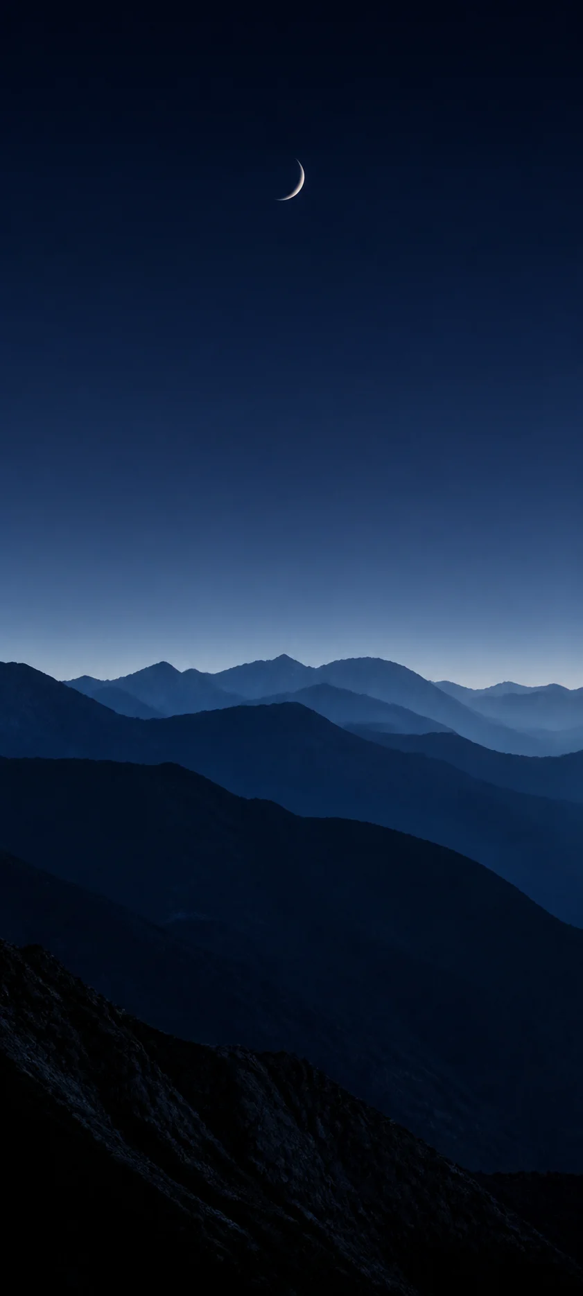 Midnight Mountain Silhouette