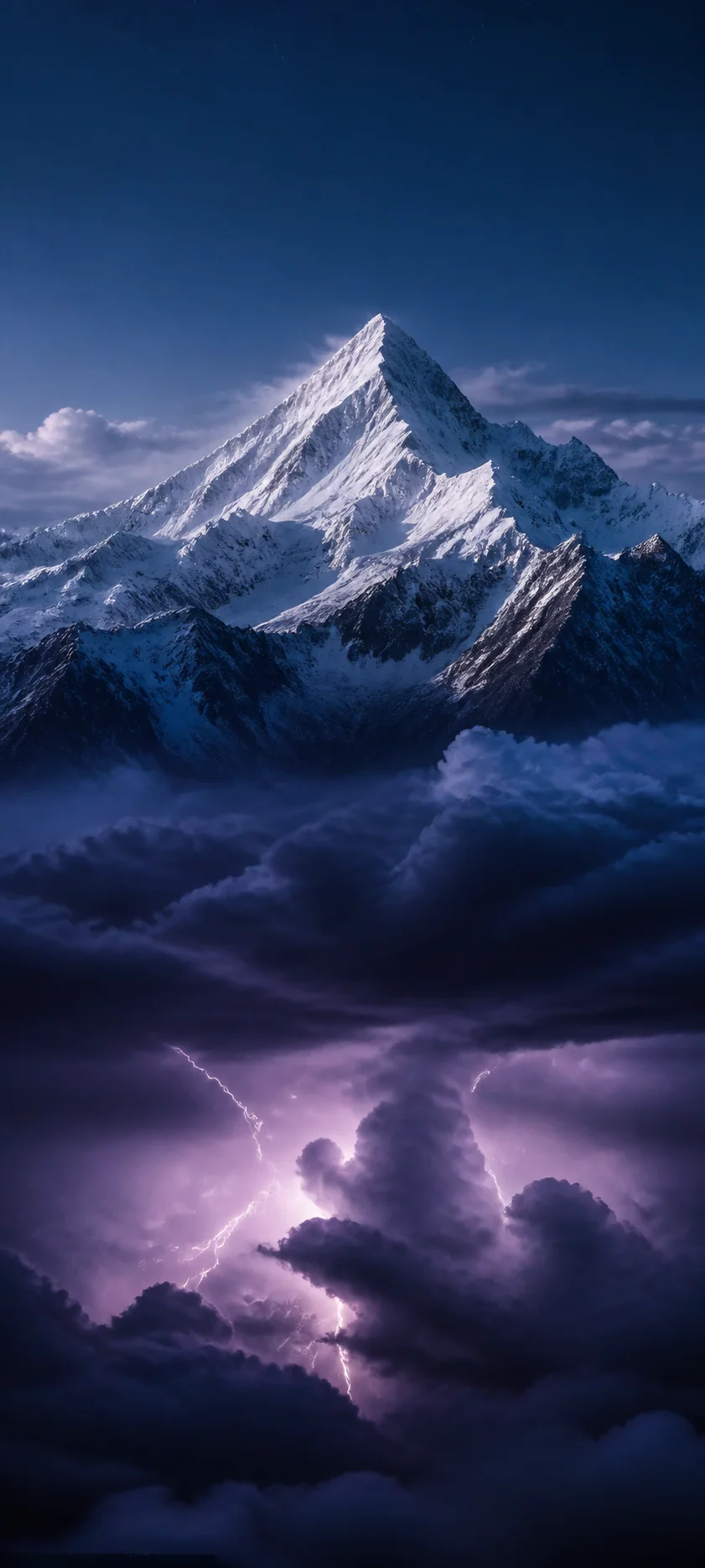 Summit Above Lightning Storm