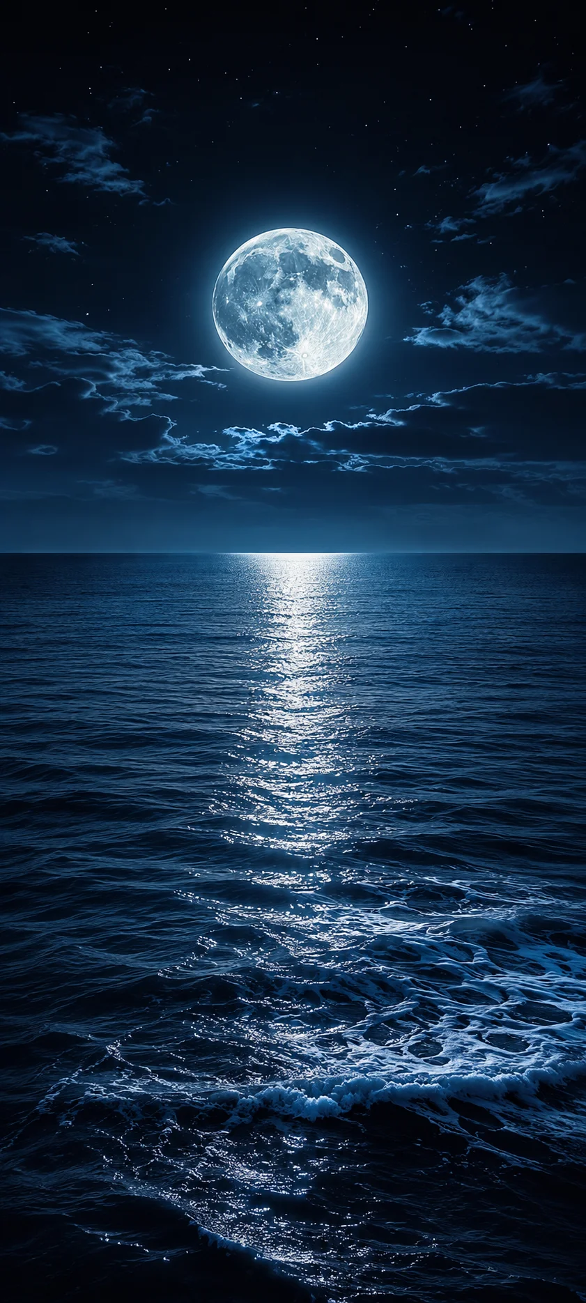 Full Moon Over Ocean