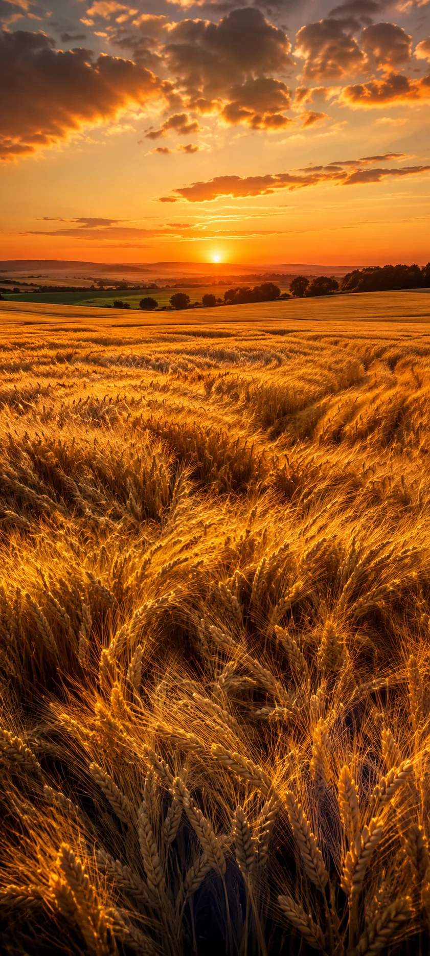 Golden Wheat Field Sunset