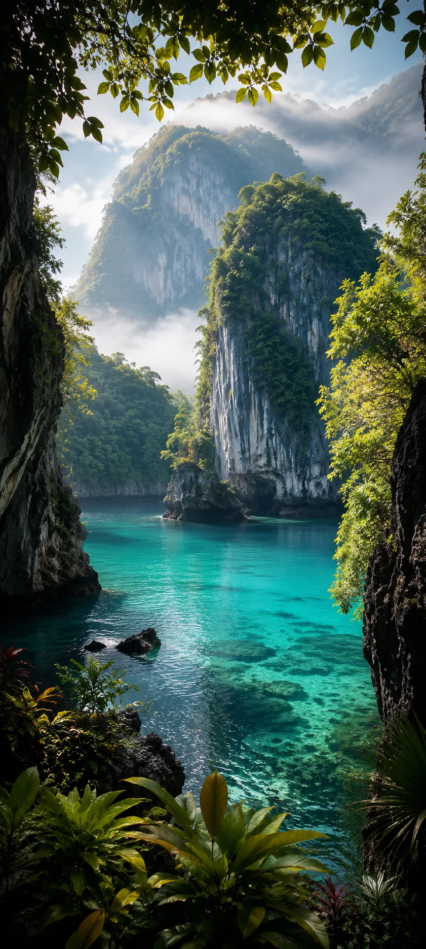 Turquoise Lagoon Cliffs