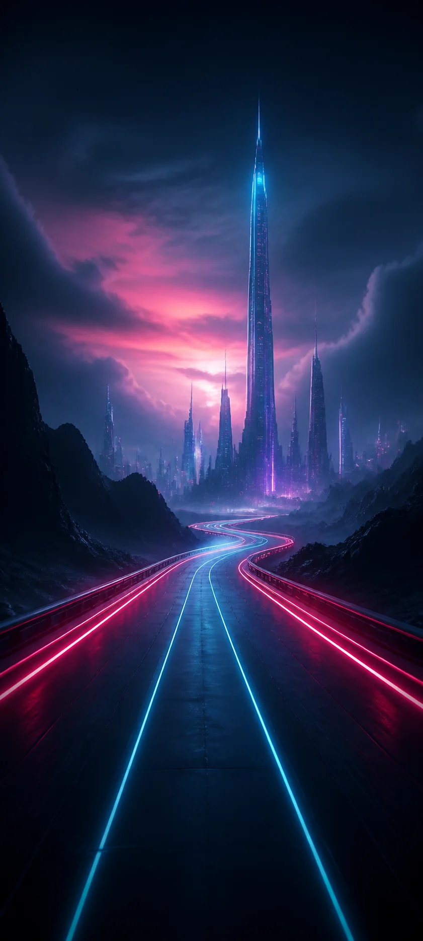 Epic Cinematic Neon Speedway