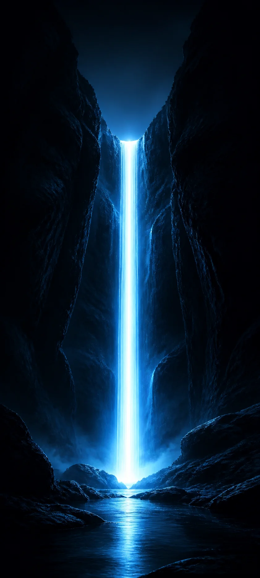 Moonlit Realm Electric Waterfall