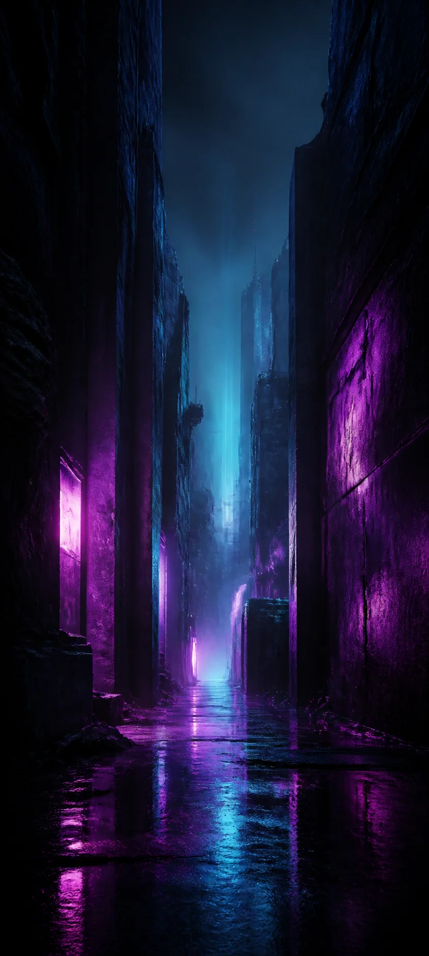 Moonlit Realm Rain Alley