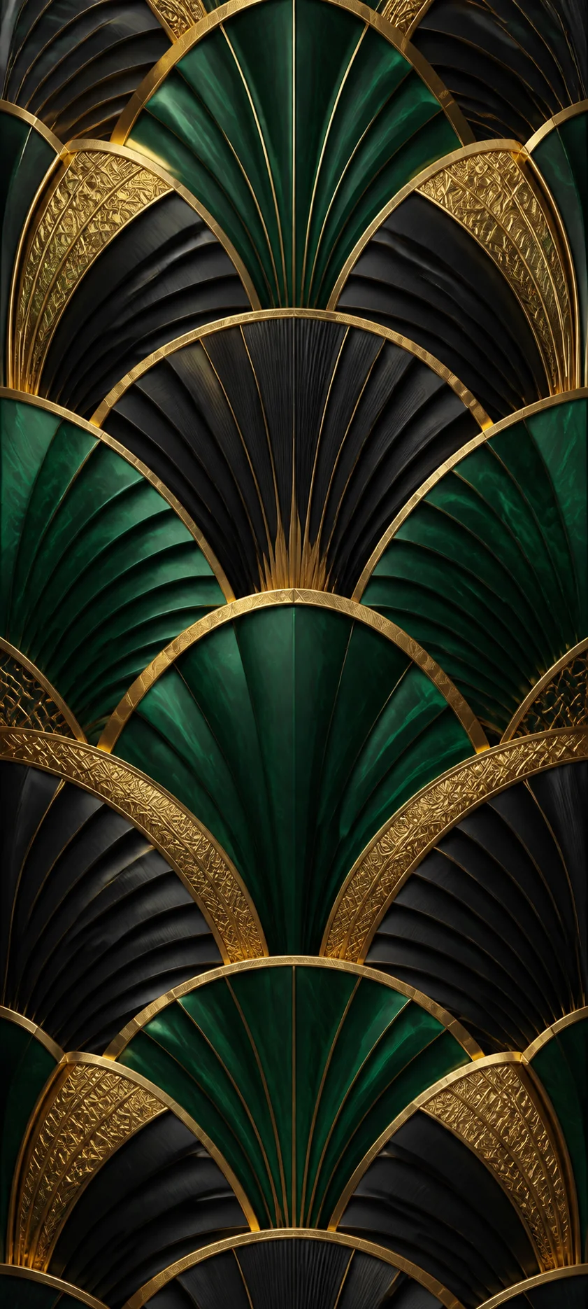 Chromatic Depth Art Deco Fans