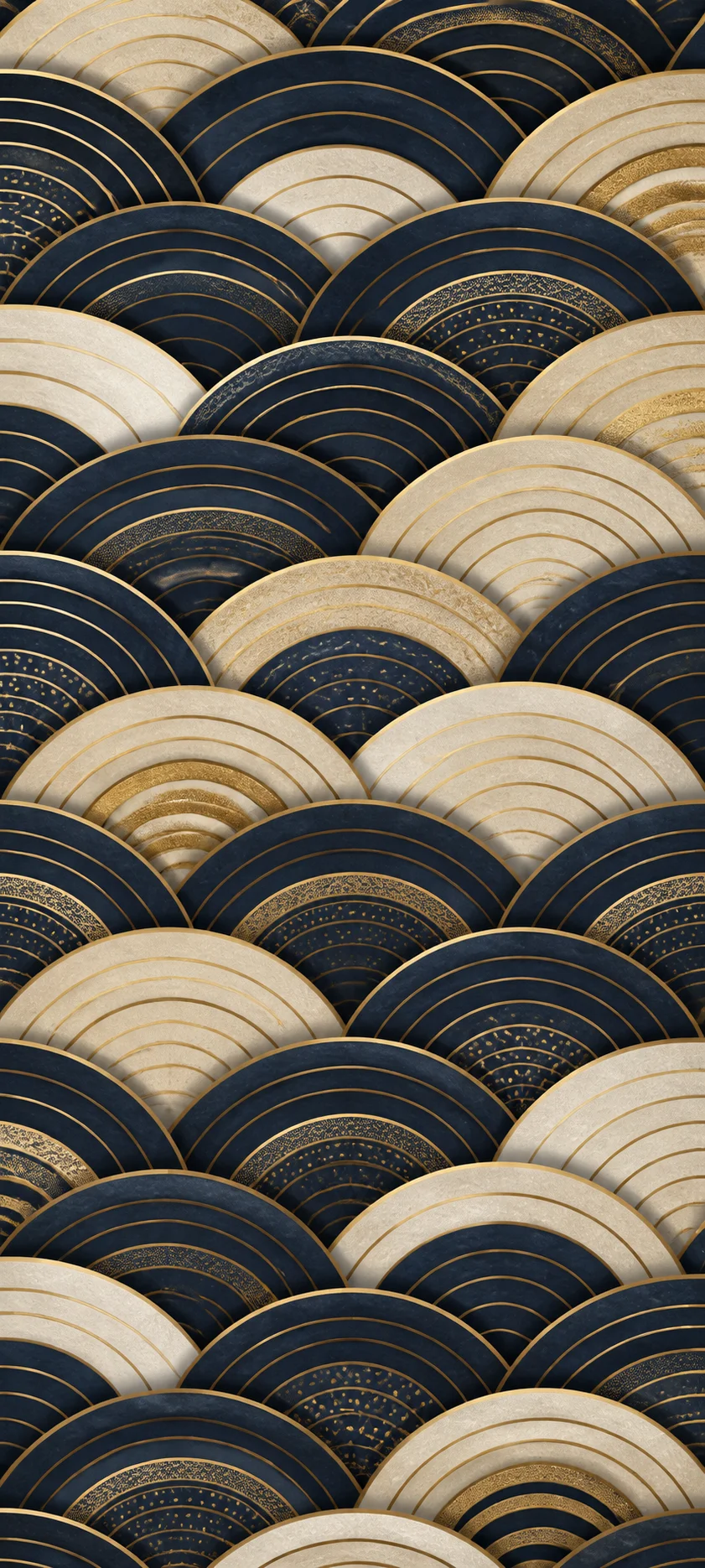Embossed Luxe Japanese Seigaiha
