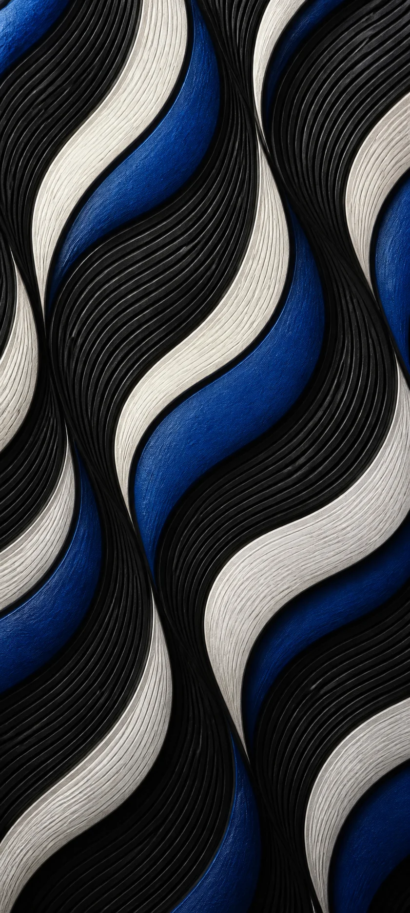 Embossed Luxe Op Art Waves