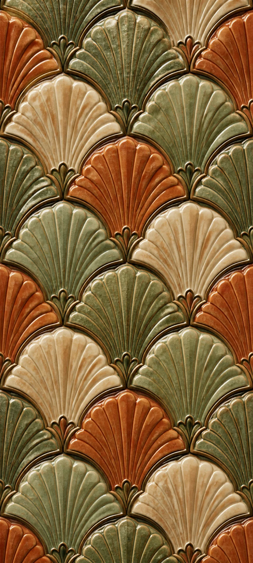 Embossed Luxe Scalloped Clay