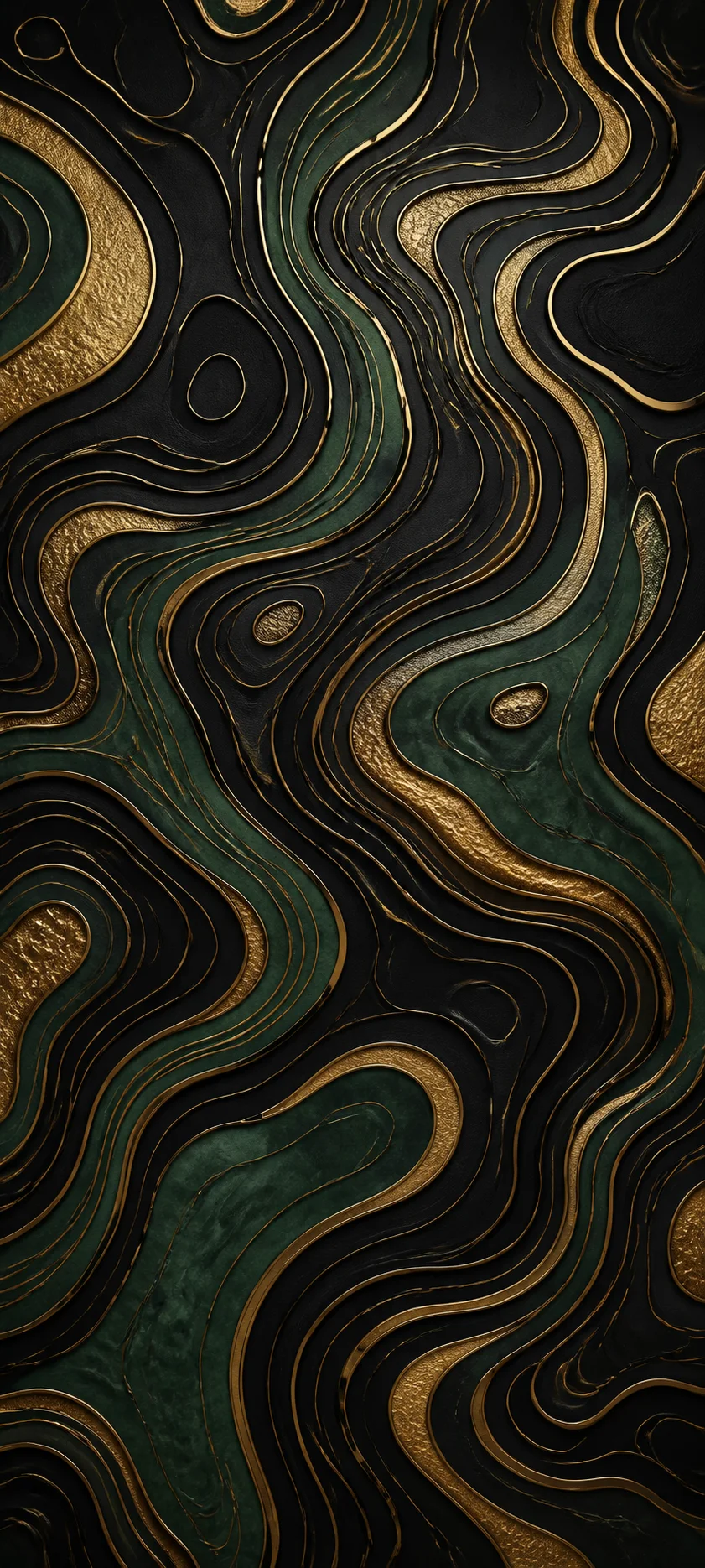 Embossed Luxe Topographic Lines