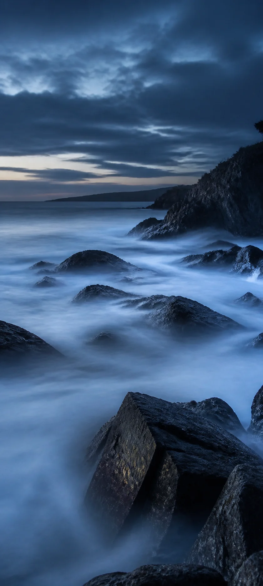 Blue Hour Ocean Long Exposure