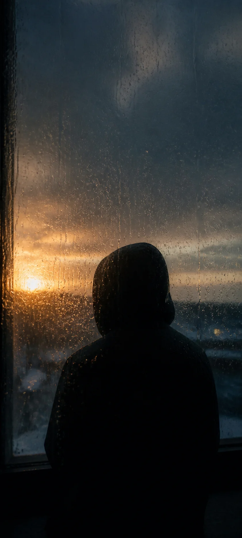 Cinematic Dawn Rain Portrait