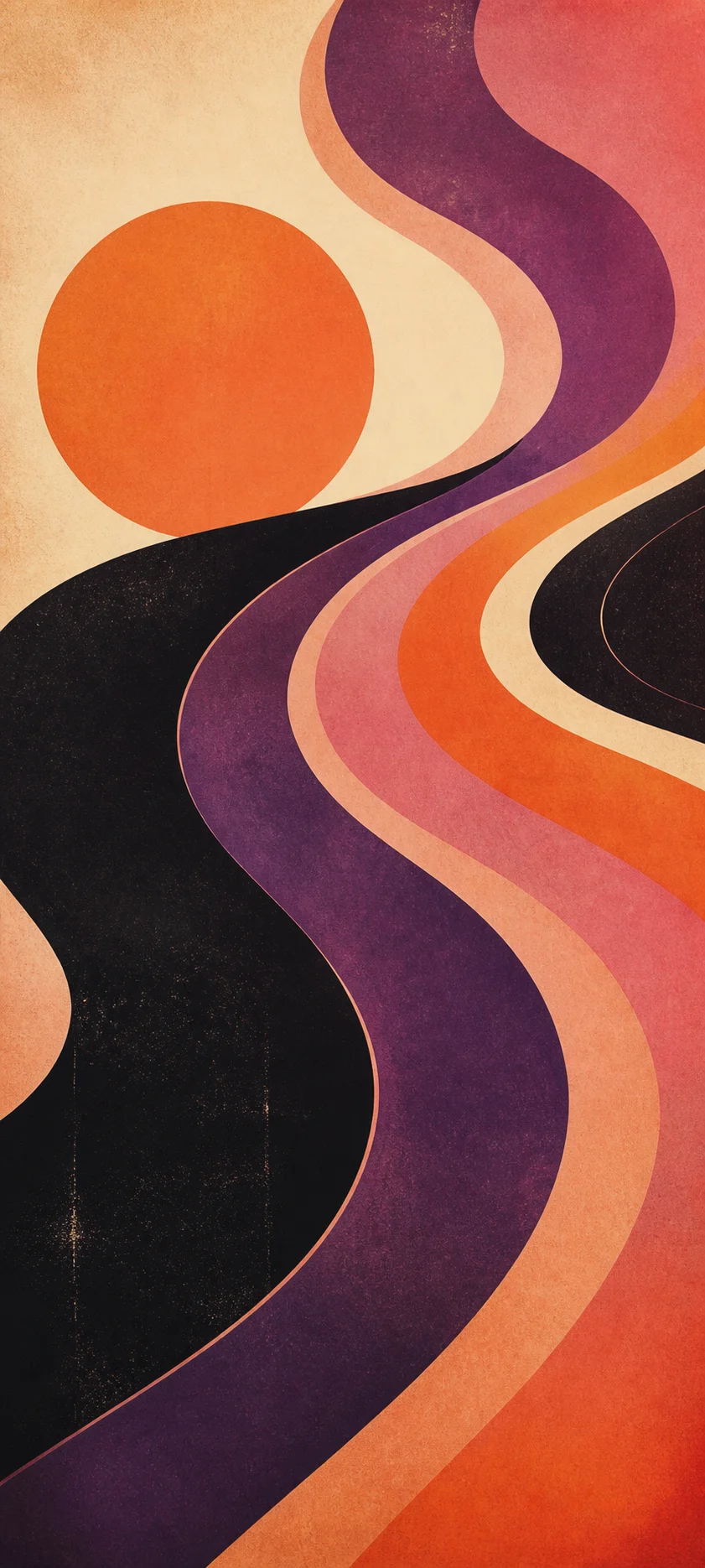Authentic Print Psychedelic Waves