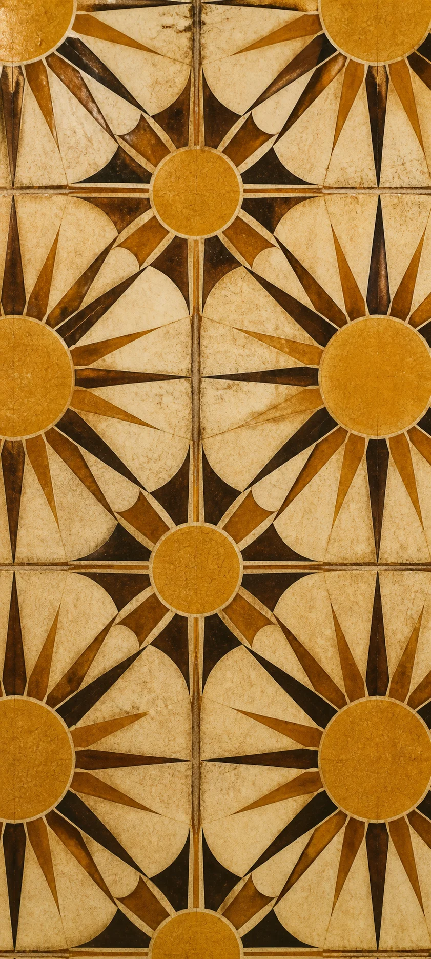 Authentic Print Sunburst Tiles