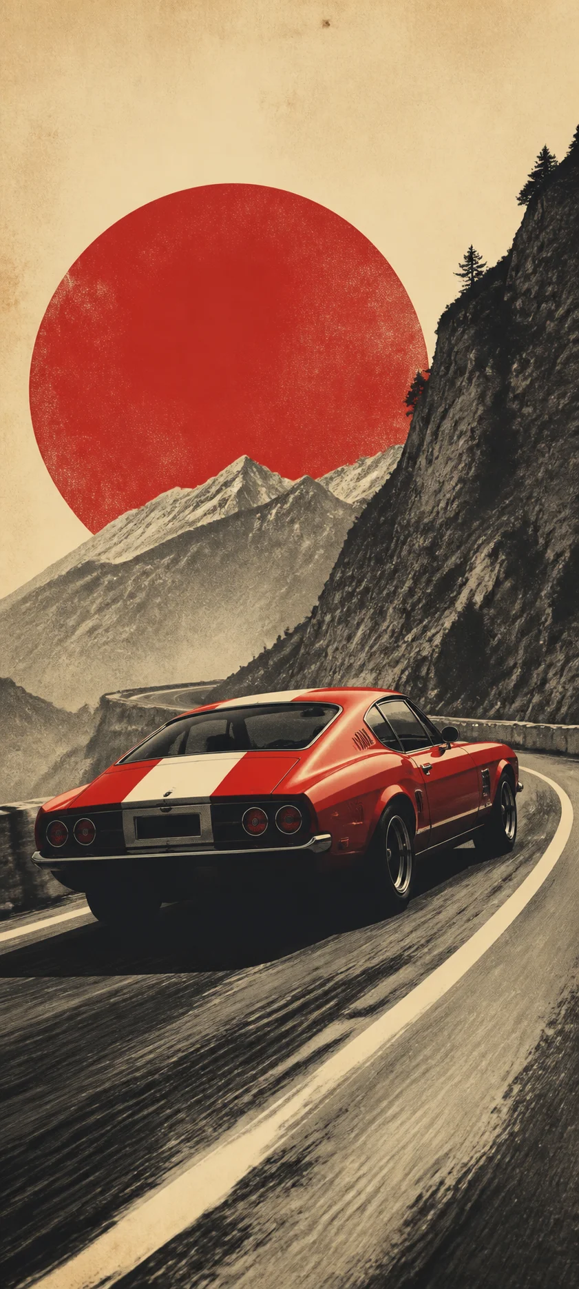 Authentic Print Vintage Racing