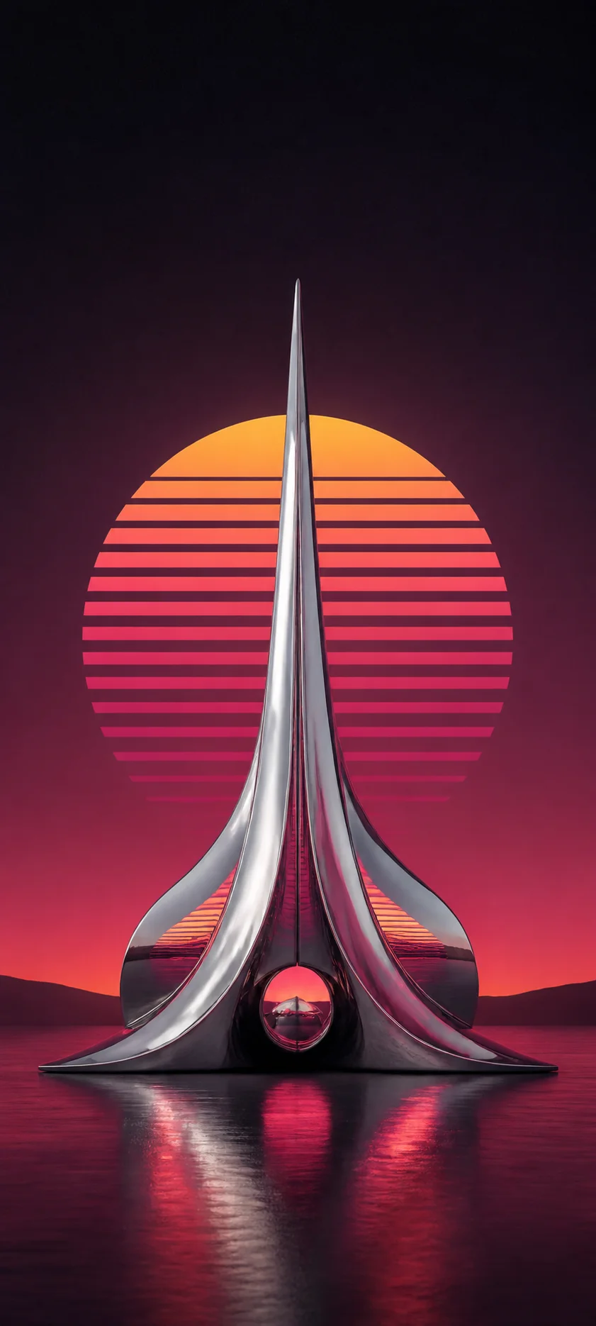 Retro Minimal Chrome Sunset