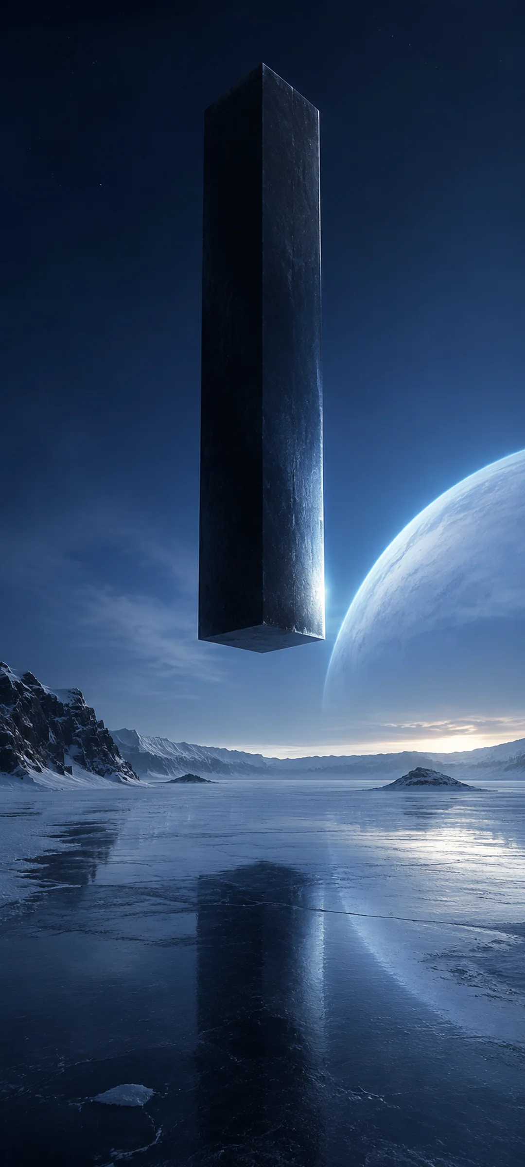 Black Monolith Blue Hour Planet