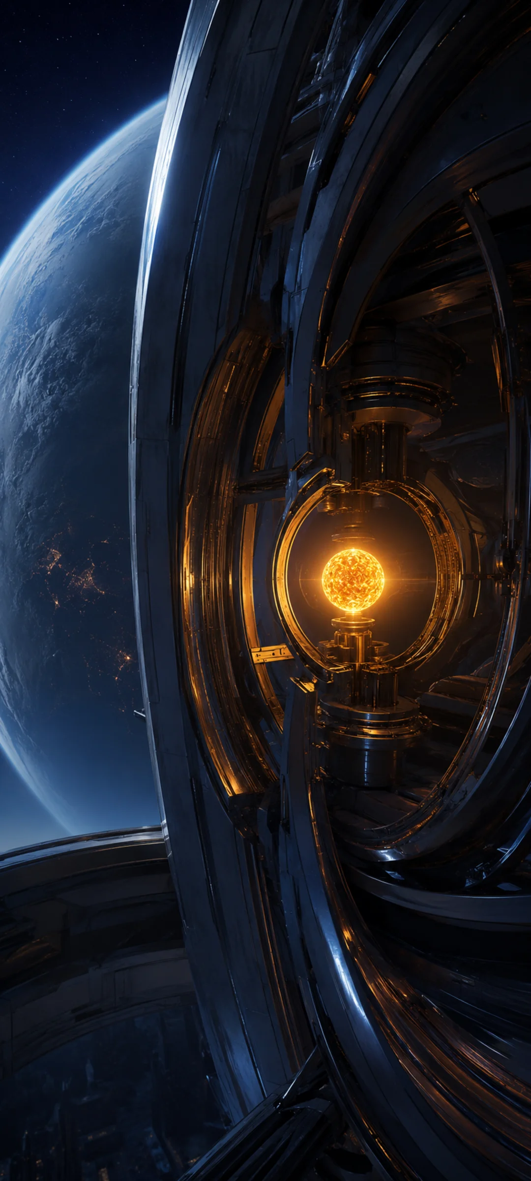 Blue Hour Planet Megastructure