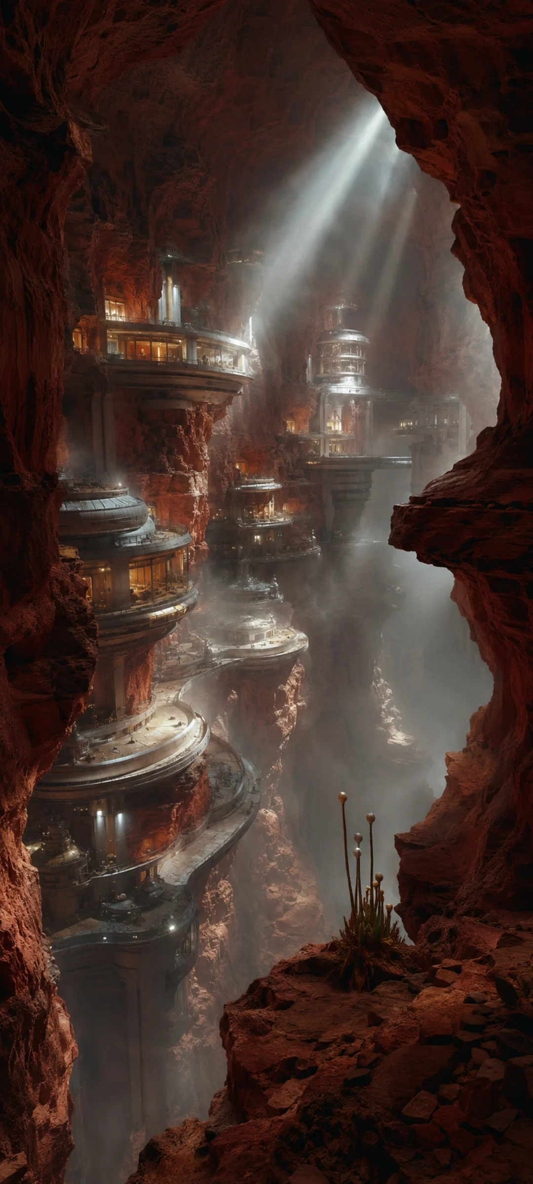 Red Canyon Colony Light Beams
