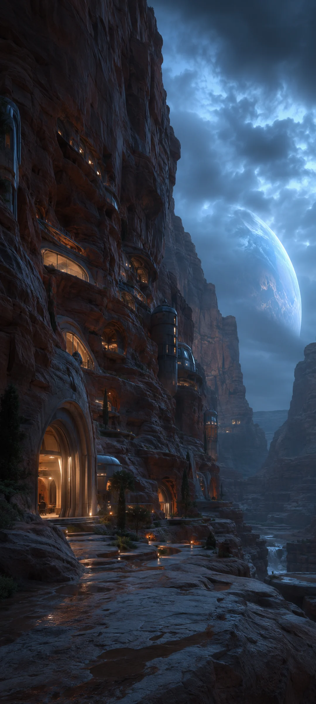 Red Canyon Colony Planet Light