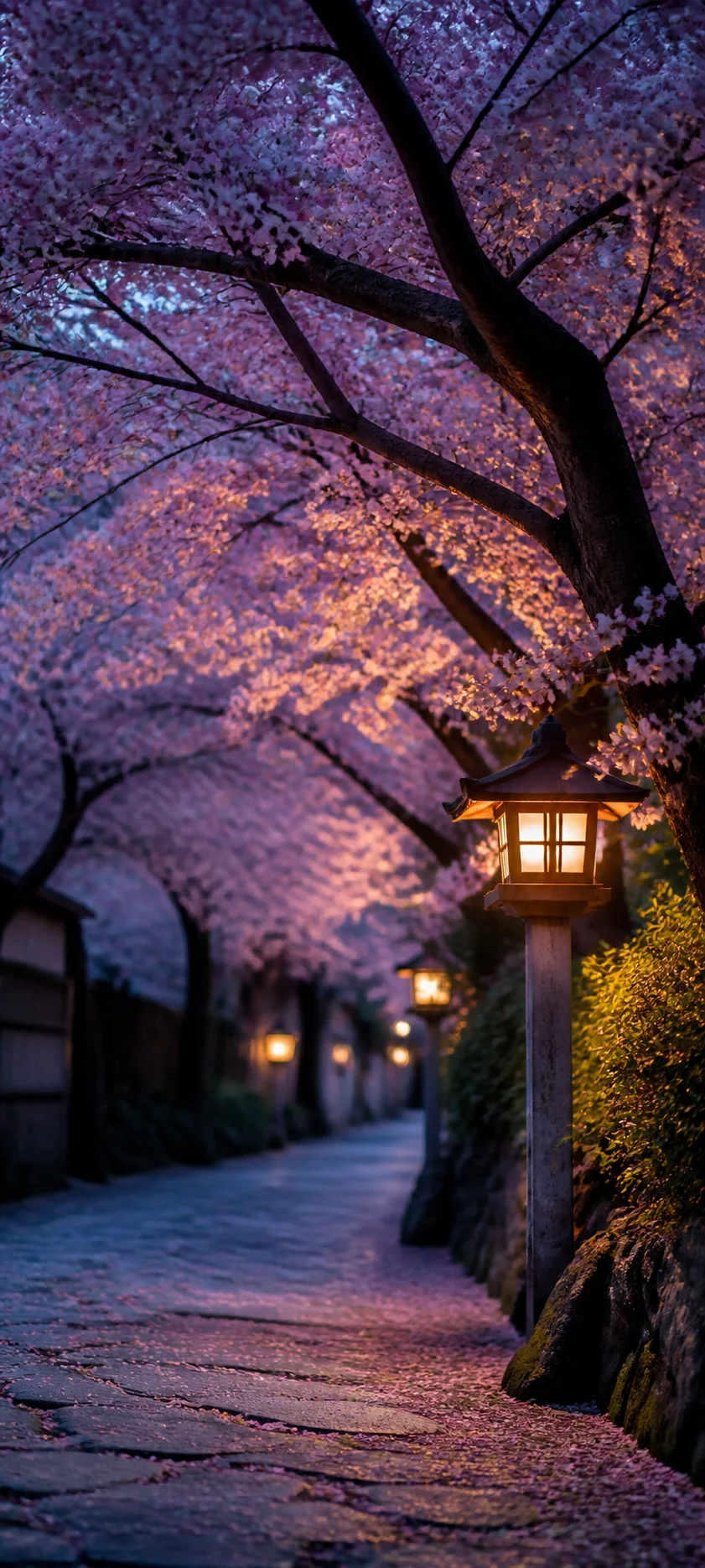 Blue Hour Cherry Blossom Path
