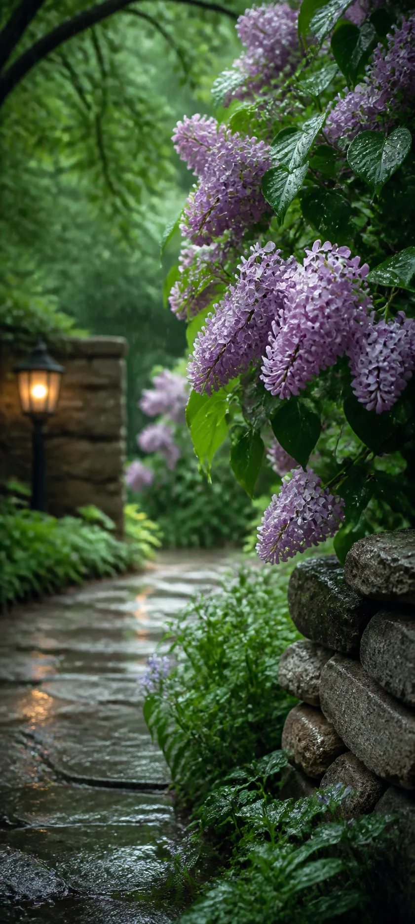 Editorial Detail April Rain Garden