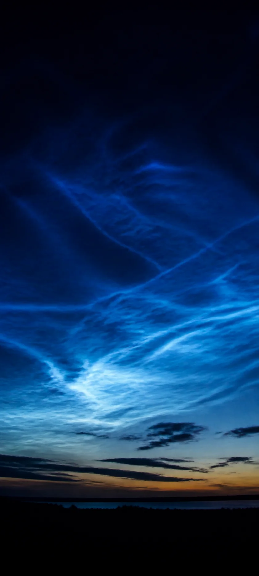 Blue Hour Noctilucent Clouds